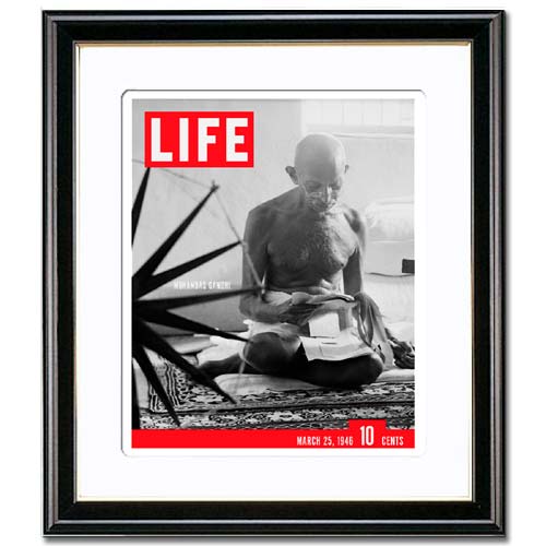 【LIFE ポスター】 フレーム付き 壁掛け インテリア おしゃれ 絵 アートパネル 額付き ライフ ガンジー 1946【東京アートラボ】
