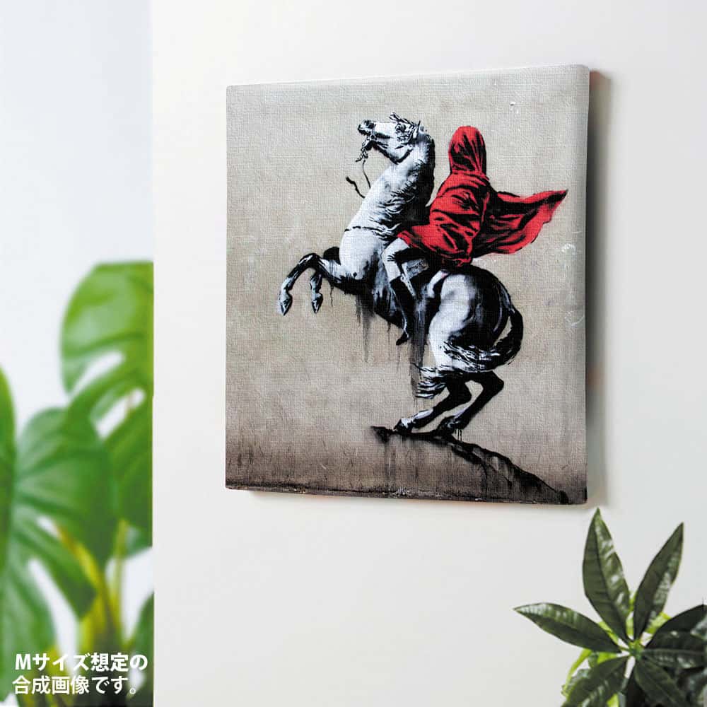 アートパネル 壁掛け ファブリックパネル Napoleon Paris インテリア おしゃれ 作品 壁飾り 絵 バンクシー stallion ナポレオン Banksy