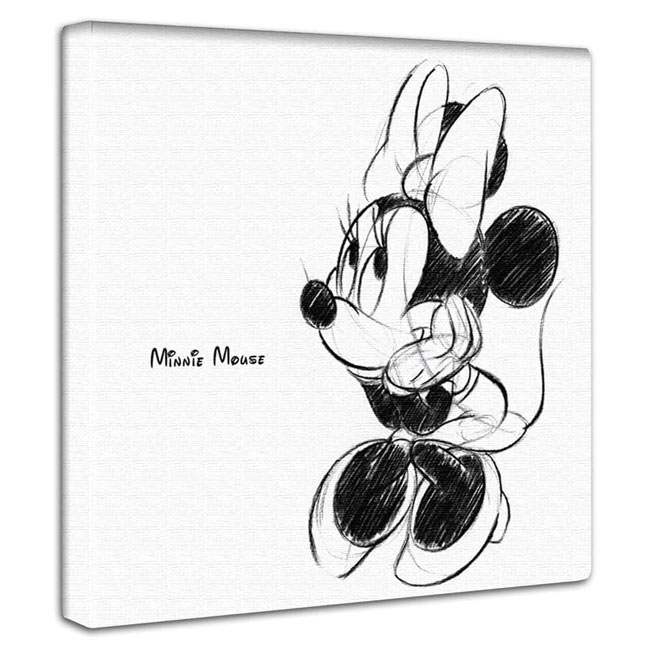 ミニーマウス Disney アートパネル | ディズニー公式カード付 | 30cmx30cm ディズニー絵画 インテリア壁飾り カフェ・キッズスペース装飾 子供部屋 誕生日プレゼント 女の子 男の子のサムネイル