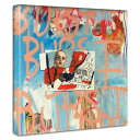 ストリート アートパネル グラフィティ風【サイズ30cmから100cm】デザイン壁掛け インテリア 絵画 バスキア・バンクシースタイルのアートパネル