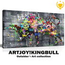 アートパネル ARTJOY キングブル King Bull 50cm 100cm インテリア 壁掛け アート ポップアート グラフィックアート 絵画 牛 グラフィティ グランジ カウ cow 壁飾り