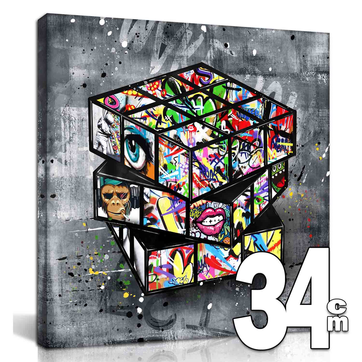 ARTJOY Graphical magic-cube Black M 34cm 14inch �����ȥѥͥ� ���� ����ƥꥢ �ɳݤ� ������� �� ������ ���� ��ӥ� �͵� �֥��� �̲� ����� �����ȥܡ��� ���졼 �� ���� �ԥ� ���� �� ���塼��