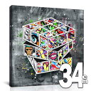 ARTJOY Graphical magic-cube white M 34cm 14inch G CeA A[gpl  G Ǌ| Xg[g A[g  rO lC uh k _ A[g{[h O[  sN T  L[u limitedtimesp