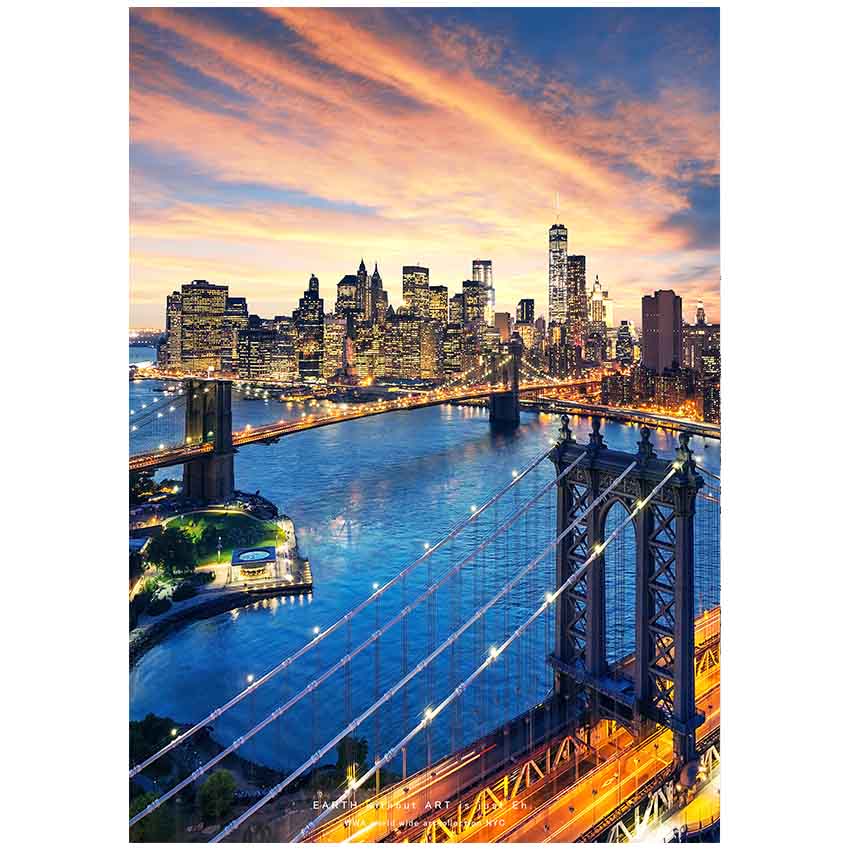 モダンポスター ミニマルアート | ポスター 風景 ブルックリンブリッジ NYC | A3サイズ 2