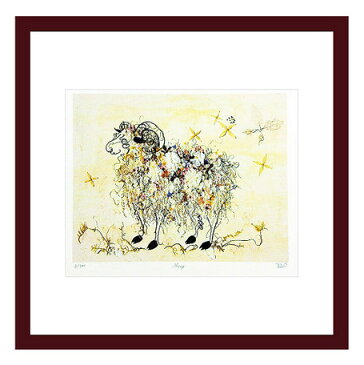 絵画 インテリア 壁掛け 32cm SHEEP メルファンタジーコラージュ Atelier Flower Horizon 新井 紀子シンプルでおしゃれな壁掛けアート【店頭受取対応商品】