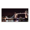 楽天壁掛けアート専門店東京アートラボアートパネル London Tower Bridge W100cm H50cm D4cm 横長 絵 夜景 橋 おしゃれ インテリア 壁掛け 新築 壁絵 飾り 装飾 壁 軽量 軽い ライトアップ キャンバス ファブリック ボード 写真 フォト パネル 風景 景色 ロンドン ヨーロッパ 旅行 思い出 世界 東京アートラボ