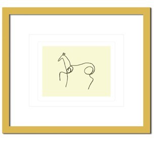 sJ\ G zA[g|X^[ n̊G Pablo Picasso Le cheval VR؃t[ 傫TCY Rt ̊G