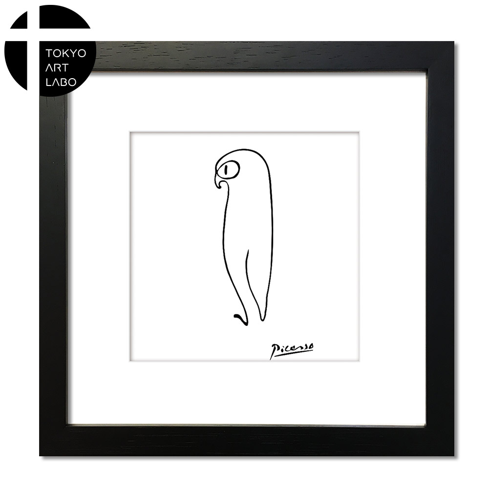 Art Collection pu sJ\ G Pablo Picasso Line art the Owl  ̊G Iׂt[J[  |X^[ ؍