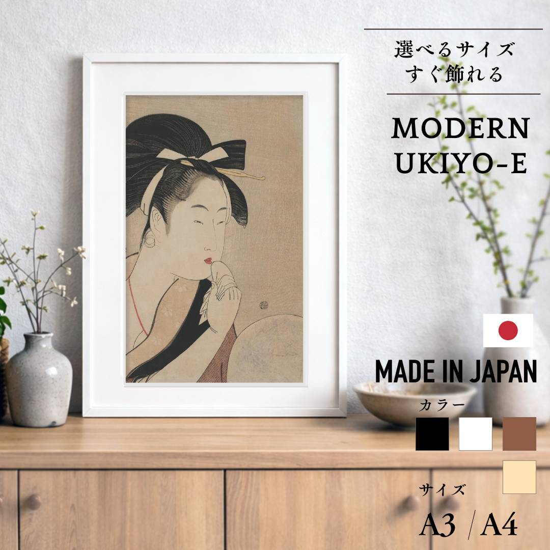 手作り 七宝焼風 浮世絵 アートパネル 美人画 和風 壁掛け インテリア（非焼成 楽天市場】アートパネル 浮世絵の通販