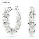【P×5倍!】 スワロフスキー Matrix フープピアス パール レディース シルバー クリスタル SWAROVSKI 5709256【送料無料】