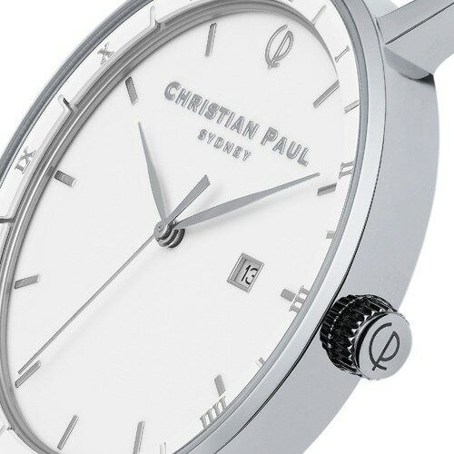 【P×10倍！】 【公式ストア】 Christian Paul クリスチャンポール 【2年保証】 【送料無料】アルファ コレクション A004BKSSV 43mm 腕時計 ウォッチ メンズ クオーツ 5気圧防水 ALPHA プレゼント ギフト