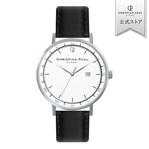 【P×10倍！】 【公式ストア】 Christian Paul クリスチャンポール 【2年保証】 【送料無料】アルファ コレクション A004BKSSV 43mm 腕時計 ウォッチ メンズ クオーツ 5気圧防水 ALPHA プレゼント ギフト