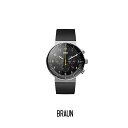 【P×5倍!】 ブラウン BRAUN 【送料無料】【2年保証付】腕時計 BN0095BKSLBKG ブラック メンズ ブラックレザー クオーツ