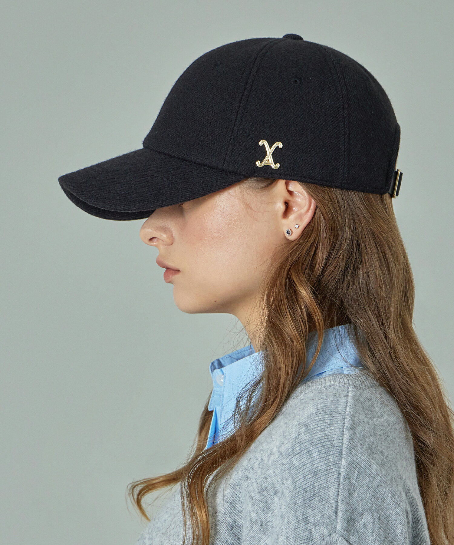 ������̵���������谷Ź��VARZAR ����å� VA Curved Stud Link Wool-Blend Ball Cap ��˥��å��� �����륭��å� ��...