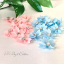 【2カラー】フラワーパーツ(10個・20個・50個) 小花 手作り アレンジ用 ハンドメイド 手芸 ドレスや小物のアレンジに セット売り ブライダル小物 ドレス...