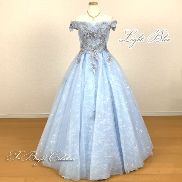 楽天市場】カラードレス(カラーブルー)(ウェディングドレス 楽天市場】カラードレス(カラーブルー)(ウェディングドレス