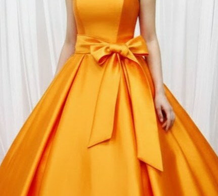 【ポイント20倍中！】サッシュリボン サッシュベルト5cm幅×200cm オレンジ 結婚式 二次会 パーティ 発表会 ドレスアクセサリー 可愛い 子ども キッズ【メール便発送】(sr2020)