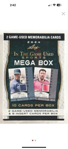 楽天トレーディングカード　ラフテル2024 リーフ・イン・ザ・ゲーム 中古スポーツ 未開封 メガボックス 記念品2枚 インサート8枚付き