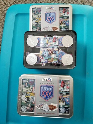 スーパーボウルXXV記念カードとチョコレート