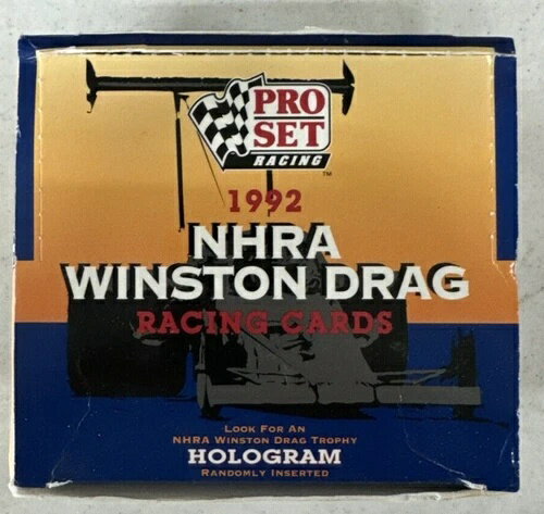 1992 NHRA ウィンストン ドラッグ レーシング カード 36 パック ボックス 開封済みパック未開封