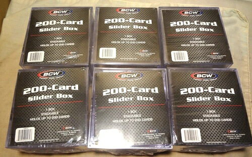 BCW 2ピース スライダーボックス 6個入り - 200個入り スタッカブル 新品未開封