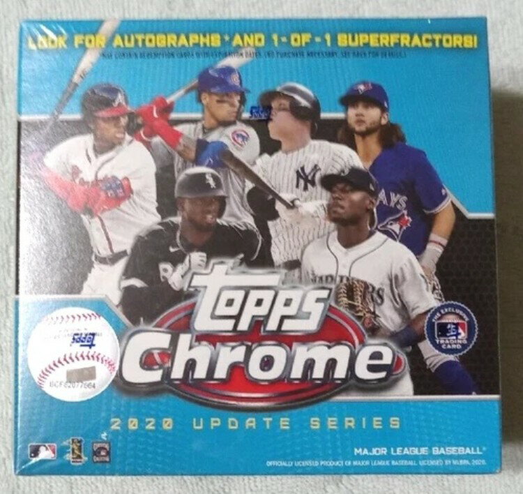 2020 Topps Chrome Update Blue ファクトリーシール付きメガボックス ~ 28枚入り