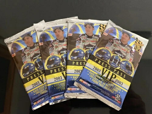 2003 プレスパス VIP ファクトリーシール NASCAR レーシング リテールエディション 4パックロット