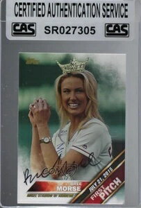 CAS認定 2016 Topps First Pitch Bree Morse #FP-6 シール付きオート