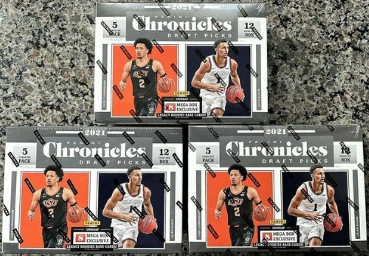 工場で密封された（メガボックス）2021 Panini「CHRONICLES」-NBAドラフトピックのロット（3個）！