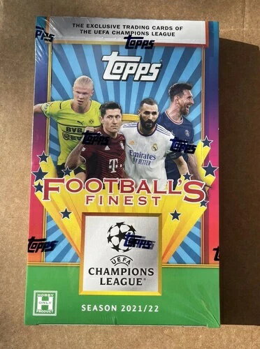 2021-22 Topps Finest Flashbacks UEFAチャンピオンズリーグ サッカー ホビーボックス - 未開封