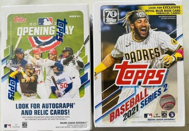 楽天トレーディングカード　ラフテルTopps 2021 ベースボール ブラスターボックス 2個セット シリーズ1と2はそれぞれ未開封！お得なセット！