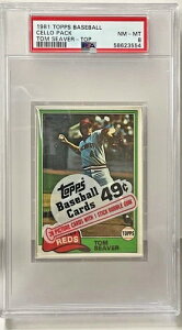PSA 8 NM-MT 1981 TOPPS ベースボール チェロパック 未開封 トム・シーバー トップ