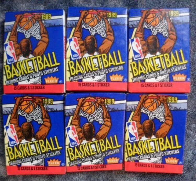 おそらくマイケル・ジョーダンの 1989 - 90 Fleer バスケットボール 5 パック ロットが開封されます!!!