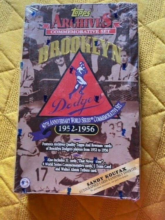 1995 Topps アーカイブ ブルックリン ドジャース 1952-1956 未開封ボックス Koufax Autos!