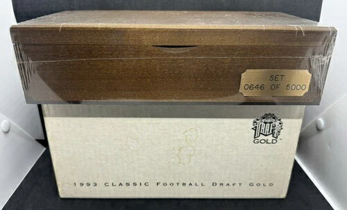 1993 クラシックフットボール ドラフトゴールド 工場未開封 ホビーセット 0646/5000 (木箱入り)