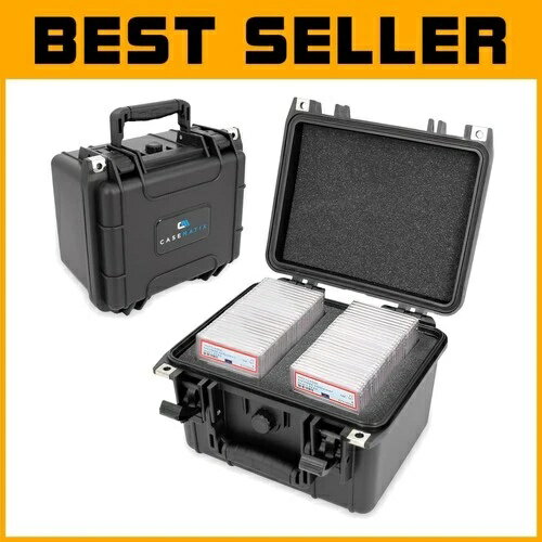 折りたたみハンドル付きコンパクトカード収納ボックス - スポーツカードコレクターに最適