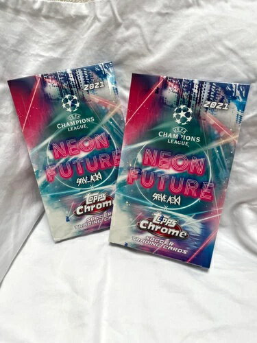 2021 Topps Chrome UEFA x Steve Aoki ネオンフューチャー シールド ホビーボックス 2個セット