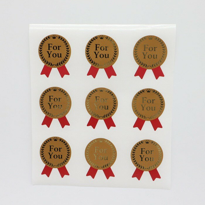 メール便OK ラッピングシール For You 9P ×2Sheets 9ピース×2枚入り　ギフトボックス装飾ステッカー　ギフトステッカー　封筒シール　パッケージステッカー　包装デコレーション　装飾ステッカー