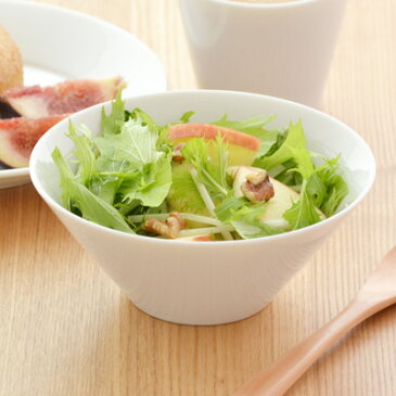 台形サラダボウル style(スタイル)クリアホワイトサラダボウル ボウル シリアルボウル ボール 小鉢 煮物鉢 スープボウル 鉢 取り鉢 白い食器 ポーセリンアート ホテル食器