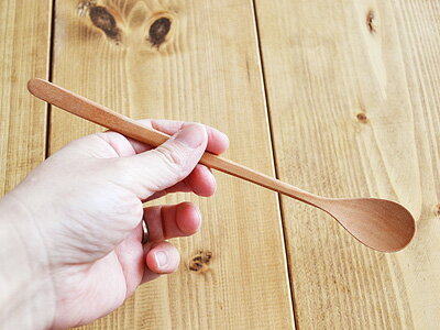 WOOD'N　パフェスプーンカトラリー 天然木 スプーン 匙 おうちカフェ 雑貨 ナチュラル おしゃれ 木のカトラリー カフェ風 モダン 北欧【メール便対象】 TOUGEI