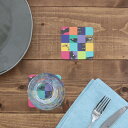 EAST tableで買える「【200円クーポン 〜11/4 19:59】ペーパーコースター 2枚組 アニマル アウトレットイベント 使い捨て 紙製 カフェ風 可愛い かわいい ウッド カフェ食器【メール便対象】」の画像です。価格は50円になります。