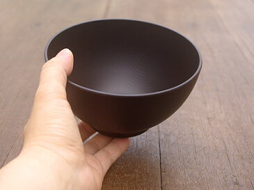 木目スープボウル L (ダークブラウン) マット お椀/味噌汁椀/汁椀/お碗/漆木風/モダン/レンジ対応/食洗機対応