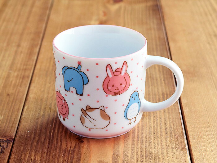 マグカップ　動物大好き　女の子用マグカップ カップ コップ マグ スープカップ 動...