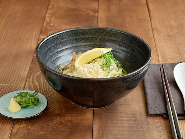 どんぶり 和食器 さぬき丼ぶり（特大）黒 丼 丼ぶり 食器 おしゃれ 大きい 大きめ 大きなどんぶり ラーメンどんぶり 和風丼ぶり 黒い丼 ラーメン丼 ボウル 麺鉢 カフェ風 黒い食器