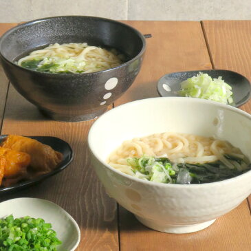 和食器 おしゃれ 水玉 さぬきどんぶり (大)(ドットモノトーンシリーズ) 丼 どんぶり ラーメンどんぶり 丼ぶり めん鉢 ラーメン鉢 美濃焼 鉢 食器 おしゃれ カフェ食器