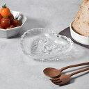 ハート型ガラスプレート 14.4cm サンタクロース 在庫限りプレート お皿 皿 食器 ガラス ガラス製 ガラスプレート 中皿 取り皿 ケーキ皿 サラダ皿 デザ...