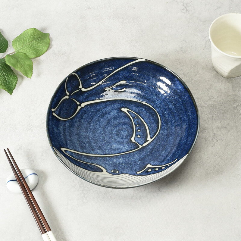 Rakuten - 深皿 21cm 窯変くじらプレート お皿 皿 食器 中皿 取り皿 スープ皿 パスタ皿 カレー皿 ケーキ皿 サラダ皿 デザートプレート カフェ食器 カフェ風 和カフェ おしゃれ モダン 和モダン