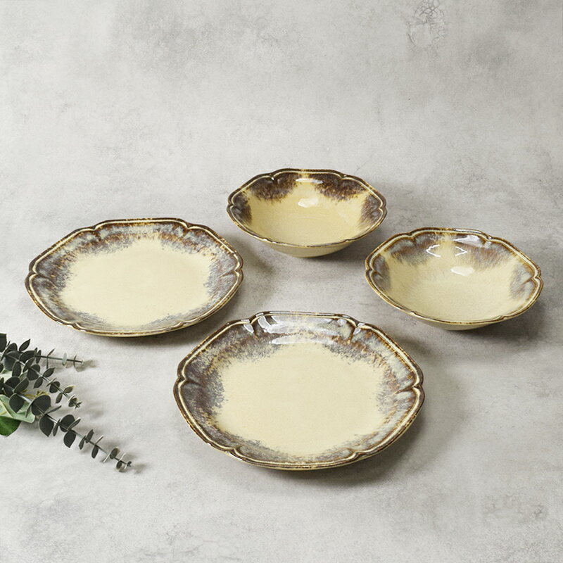 Rakuten - プレート M 21.5cm & サラダボウル 17cm 各2点 合計4点セット Portoポルト食器セット セット食器 ペア食器 まとめ買い 新生活 引っ越し お皿 皿 食器 中皿 取り皿 ケーキ皿 サラダ皿 デザート皿 ボウル 鉢 中鉢 取