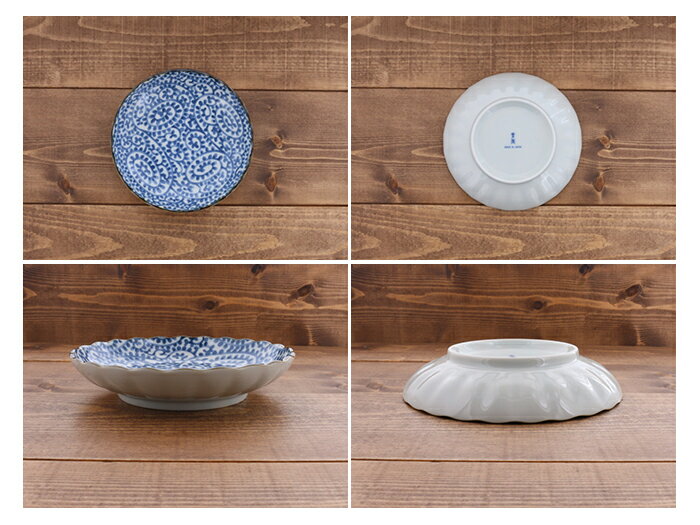 中皿5枚セット 16.5cm 染付絵変り 化粧箱入り ギフトプレート お皿 皿 和食器 おしゃれ 食器 中皿 取り皿 ギフト食器 贈り物 プレゼント 結婚祝い 引っ越し祝い お