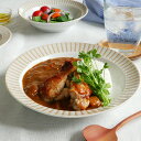 【2000円OFFクーポン 9/4 20:00~9/11 1:59】パスタ・カレー皿 21cm リム茶ストライプパスタ皿 カレー皿 プレート お皿 皿 食器 洋食器 和食器 おしゃれ 盛り皿 主菜皿 サラダ皿 デザート皿 丸皿 ディナープレート